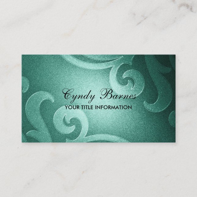 Aquamarine Shimmer-Visitenkarte Visitenkarte (Vorderseite)