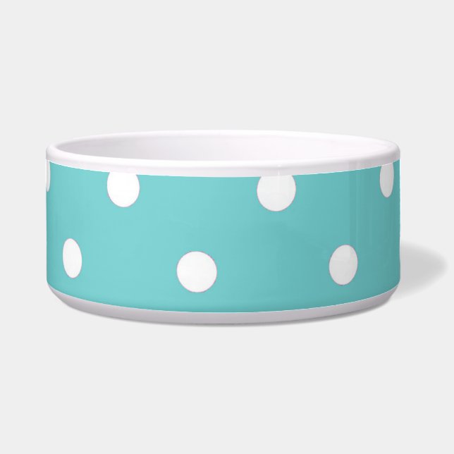 Aquamarine Sky Polka Dot Pate Bowl Napf (Vorderseite)