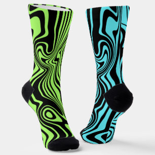 Aquamarine Socken mit schwarzen Streifen wählen Fa