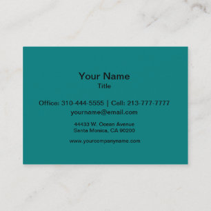 Aquamarine Solid Color Visitenkarte