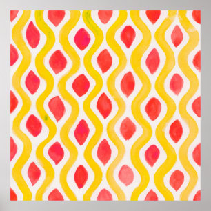 Aquamarine Spirale Abstrakt. Tye Dye Shirt Circle. Poster