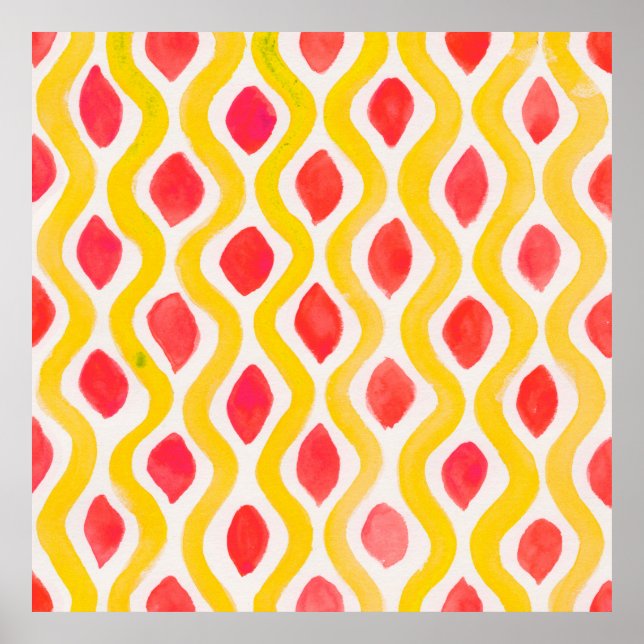 Aquamarine Spirale Abstrakt. Tye Dye Shirt Circle. Poster (Vorne)