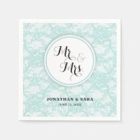Aquamarine Spitze, Herr u. Frau Personalized