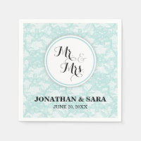 Aquamarine Spitze, Herr u. Frau Personalized