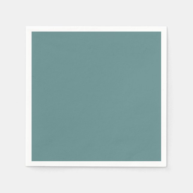 Aquamarine Stahlfarbe Serviette (Vorderseite)