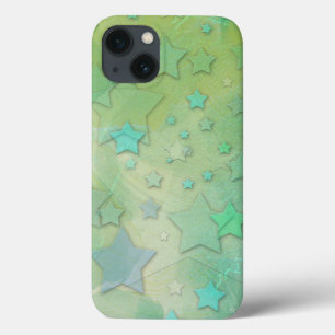 Aquamarine Stars Celestie Moderne Kunst iPhone 13 Hülle