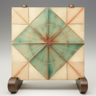 Aquamarine-Sternexplosion Erdkraut Fliese