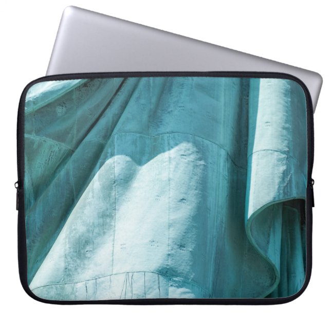 Aquamarine Stoffbedeckung Laptopschutzhülle (Vorderseite)