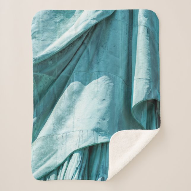 Aquamarine Stoffbedeckung Sherpadecke (Vorderseite)