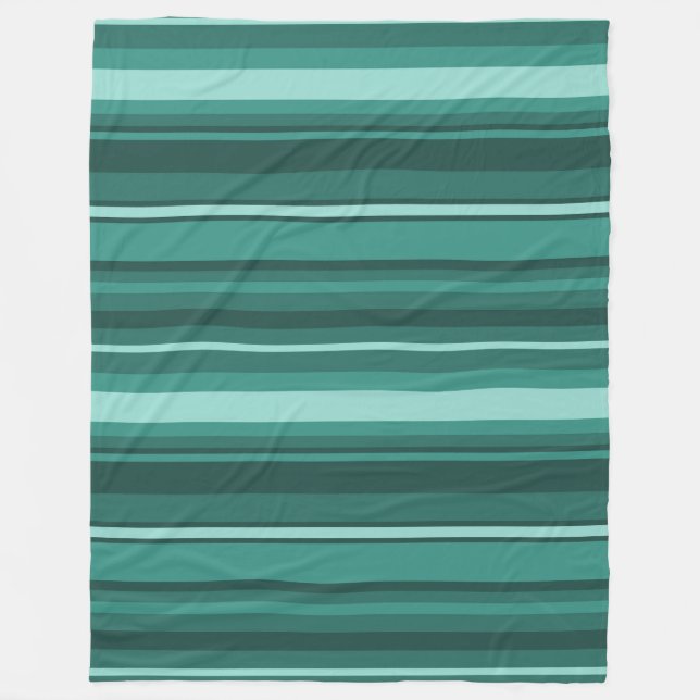 Aquamarine Streifen Fleecedecke (Vorderseite)
