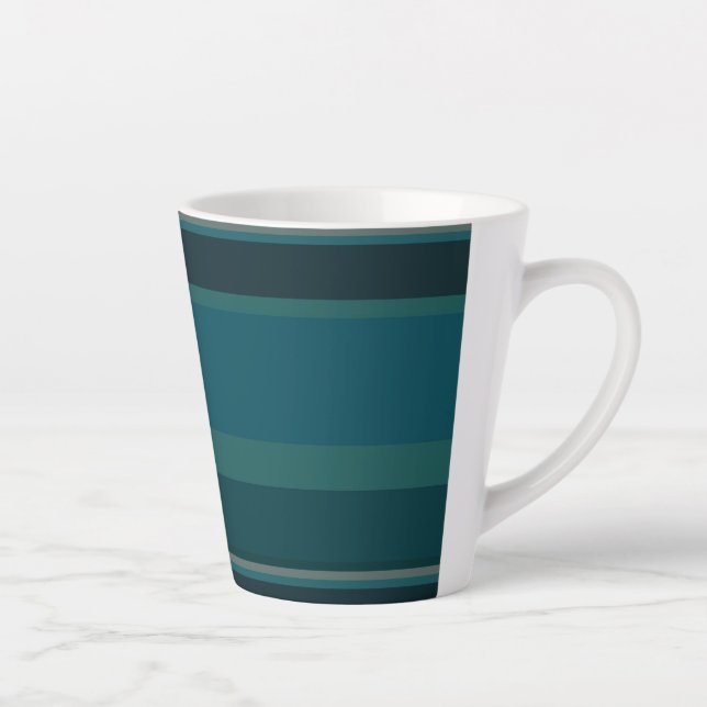 Aquamarine Streifen Milchtasse (Rechts)