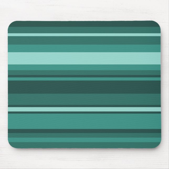 Aquamarine Streifen Mousepad (Vorne)