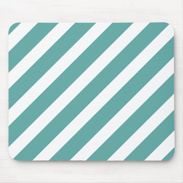 Aquamarine Streifen Mousepad (Vorne)
