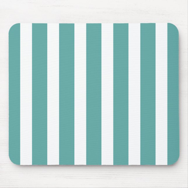 Aquamarine Streifen Mousepad (Vorne)