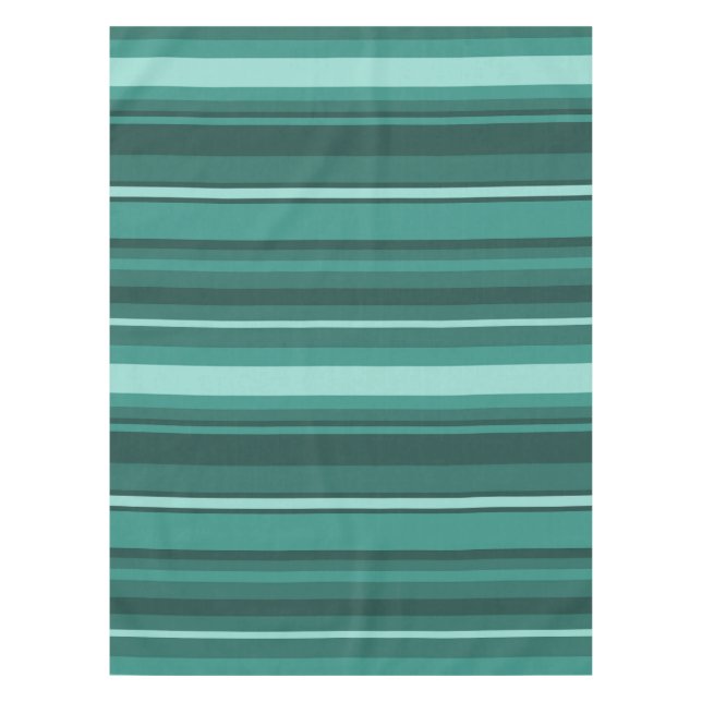 Aquamarine Streifen Tischdecke (Vorderseite)