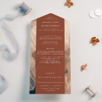 Aquamarine Terracotta abstrakte uAwg Hochzeit