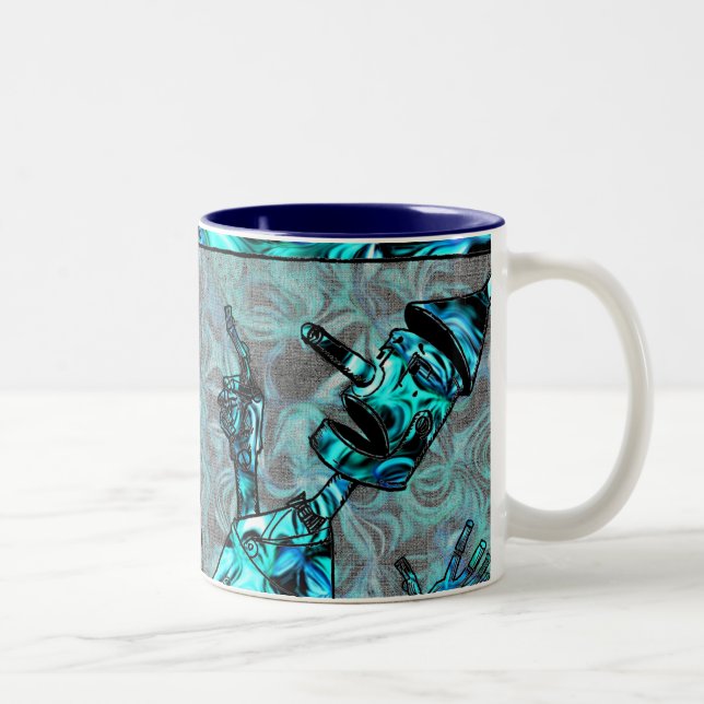Aquamarine Tin Man Tasse (Rechts)