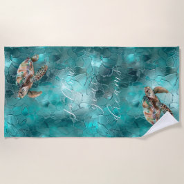 Aquamarine Traumschildkröten Strandtuch