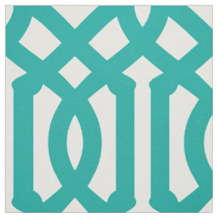 Aquamarine Trellis Große Skala Stoff