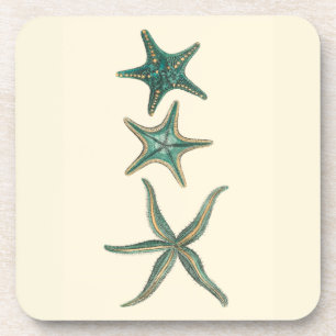 Aquamarine Triple Starfish Getränkeuntersetzer