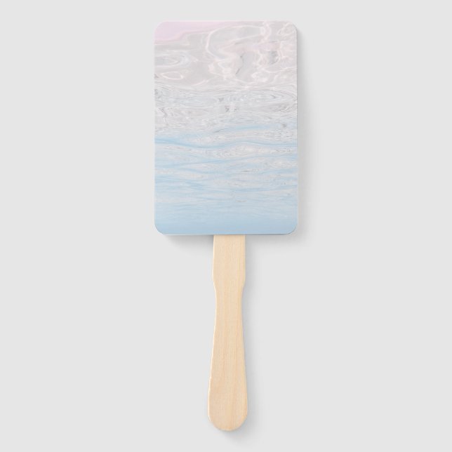 Aquamarine Türkise Blue Summer Waves Blank Fächer (Vorderseite)