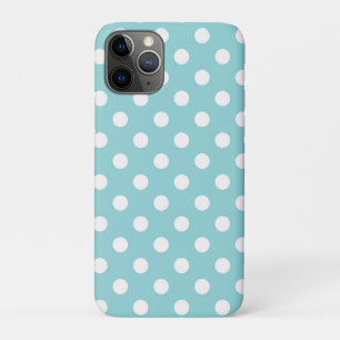 Aquamarine Türkisgrün & Weiß Polka Dots Dot Case-Mate iPhone Hülle