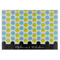 Aquamarine u. Limone grüne Polka-Punkte