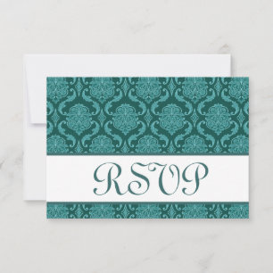 Aquamarine UAWG-Antwort-Karte RSVP Karte