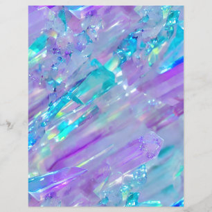 Aquamarine und Amethyst Crystal Scrapbook Paper