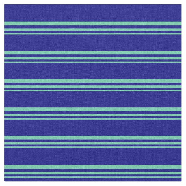 Aquamarine und blaue Farbmuster Stoff (Nahaufnahme)
