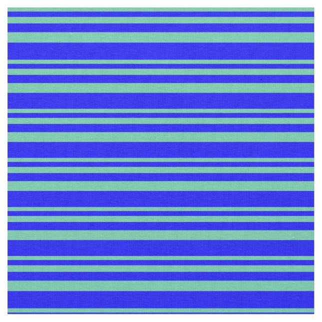 Aquamarine und blaue Farbmuster Stoff (Nahaufnahme)
