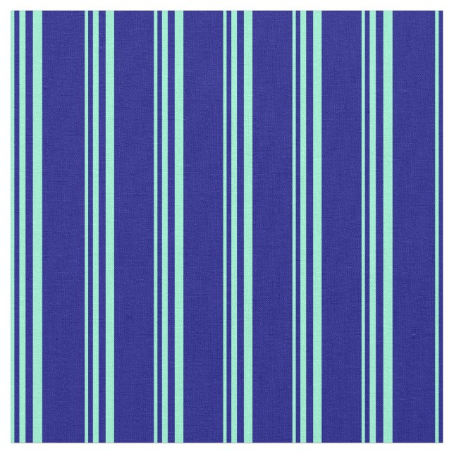 Aquamarine und blaues Muster Stoff (Nahaufnahme)