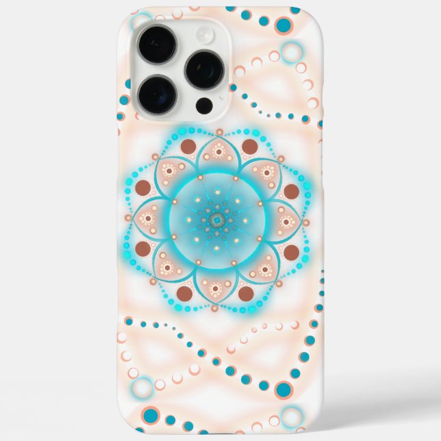 Aquamarine und braune Pastelle Case-Mate iPhone Hülle (Rückseite)