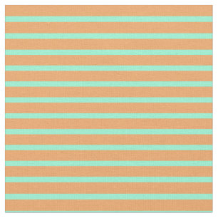 Aquamarine und braune Streifen Stoff