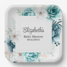 Aquamarine und cremefarbene Babydusche