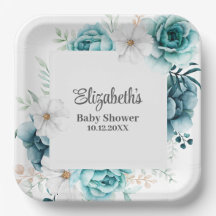 Aquamarine und cremefarbene Babydusche