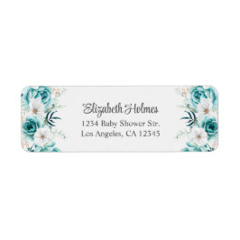 Aquamarine und cremefarbene Wildblumen Babydusche