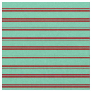 Aquamarine und dunkelrote Muster Stoff