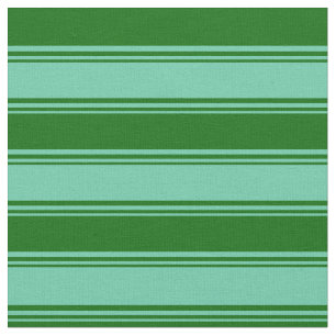 Aquamarine und dunkle grüne Linien Stoff