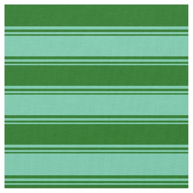 Aquamarine und dunkle grüne Linien Stoff (Nahaufnahme)