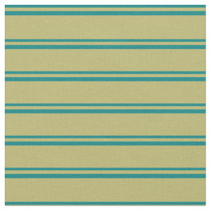 Aquamarine und dunkle Khaki-farbige Streifen/Linie Stoff