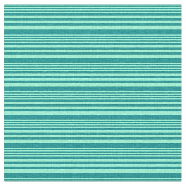 Aquamarine und dunkles Cyan-Lined/Strickmuster Stoff (Nahaufnahme)