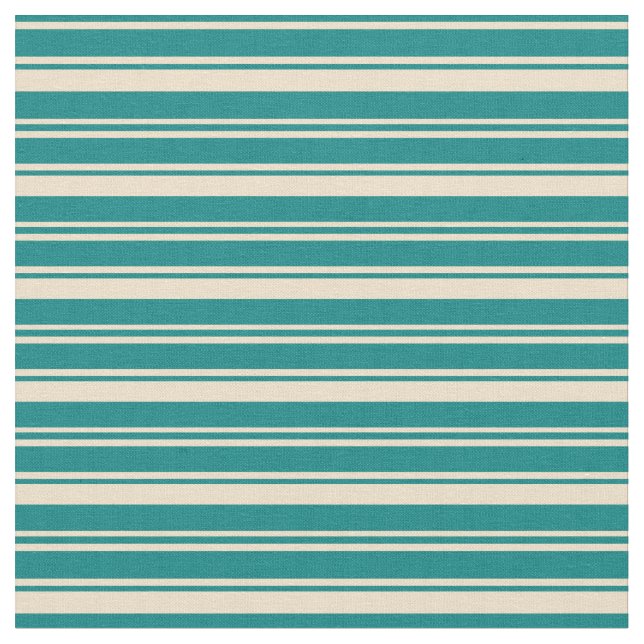 Aquamarine und farbige Linien Stoff (Nahaufnahme)