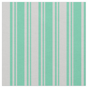 Aquamarine und hellgrau gestreiftes Muster Stoff