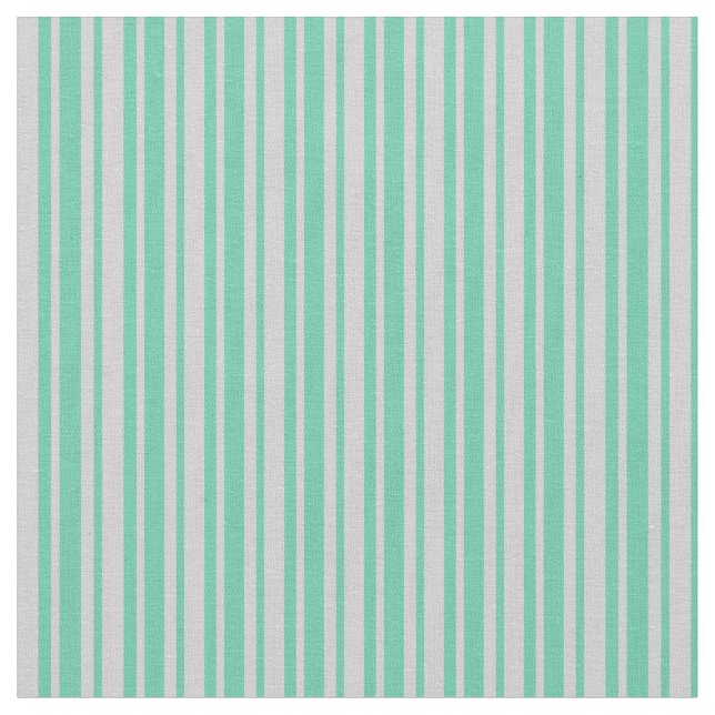 Aquamarine und hellgraue Linien Stoff (Nahaufnahme)