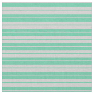 Aquamarine und hellgraues, gestreiftes Muster Stoff