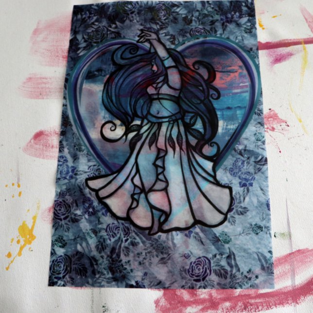 Aquamarine und Lila Bly Dancer Liebe Seidenpapier (Von Creator hochgeladen)