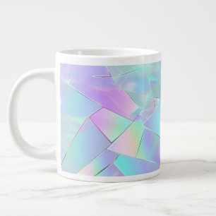 Aquamarine und Lila Iridesdesign Jumbo-Tasse