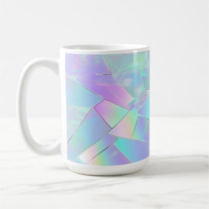 Aquamarine und Lila Iridesdesign Kaffeetasse
