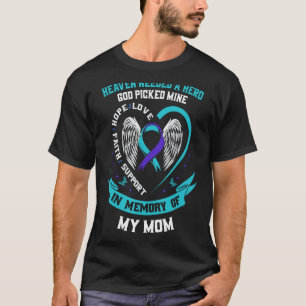 Aquamarine und Lila Multibbon-Suizidbewusstsein Sh T-Shirt